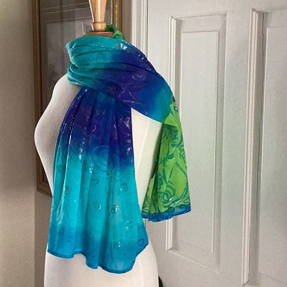 TARA GRINNA Made In USA Ladies Accessory Beach Cover- Scarf- Wrap- Shawl - Picture 9 of 12